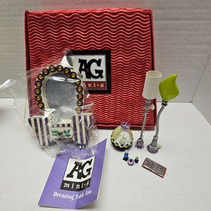 American Girl Doll AG Mini's Illuma Room Vanity Mirror Bedroom Lamps Furniture